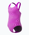 Speedo Dijital Allover Sıçrama Önleyici Diva Kız Çocuk Mayosu Mor