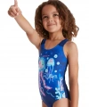 Speedo Deniz Anası Desenli Kız Çocuk Mayosu Mavi