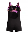 Speedo Hyperboom Splice Legsuit Kız Çocuk Yüzücü Mayosu Siyah-Mor
