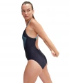 Speedo Medley Logo Kadın Yüzücü Mayosu Lacivert-Turkuaz