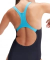 Speedo Medley Logo Kadın Yüzücü Mayosu Lacivert-Turkuaz