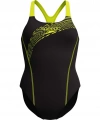 Speedo Tek Parça Kadın Yüzme Mayosu Siyah-Yeşil