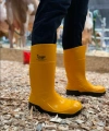 Techno Boots Poliüretan Soğuğa Dayanıklı Kısa Çelik Burunlu Sarı Çizme