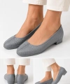 Zenne Topuklu Çaça Makosen 36-40 Gri
