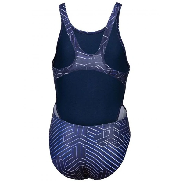 Arena Kık-ko Kız Çocuk Yüzücü Mayosu Lacivert-Beyaz