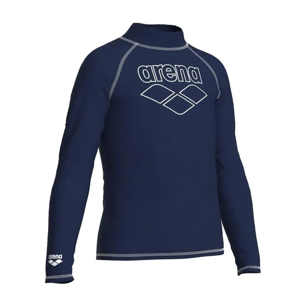 Arena Rash Vest L/s Graphic Erkek Çocuk Yüzücü Tişörtü Lacivert