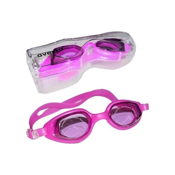 Avessa GS7 Kutulu Pembe Yetişkin Kadın Yüzücü Gözlüğü