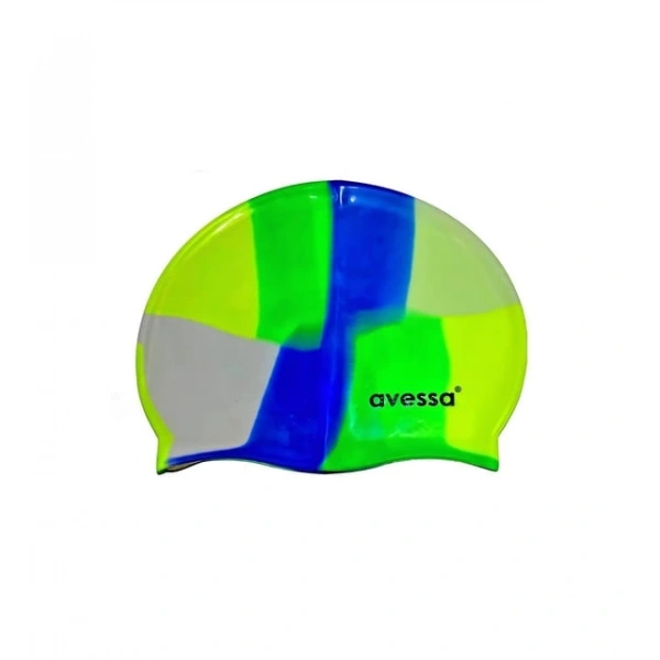 Avessa Mc-906 Gökkuşağı Silikon Havuz Bonesi Lacivert-Yeşil