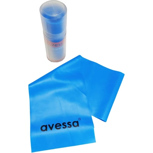 Avessa Tüpte Pilates Lastiği Yumuşak Direnç 0,45 mm Mavi