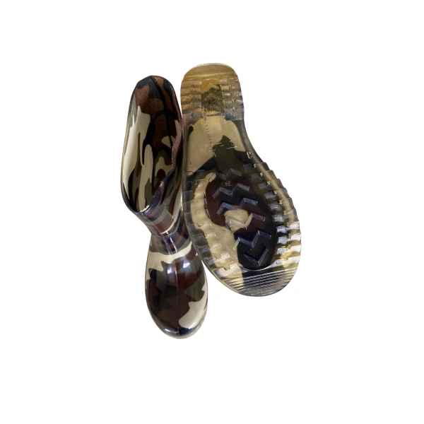 Unısex Bahçe ve Yağmur Çizmesi 36-40 Yeni Askeri Kamuflaj