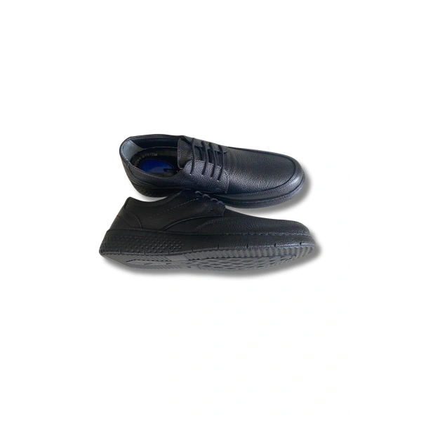 Belix Confort Bağcıklı Deri Erkek Ayakkabı 40-45 Siyah