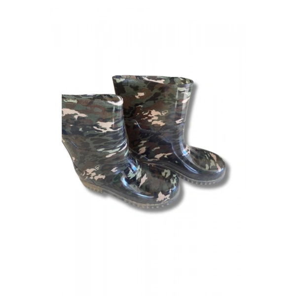 Bahçe ve Yağmur Çiçekli Kadın Çizmesi 36-40 Kamuflaj