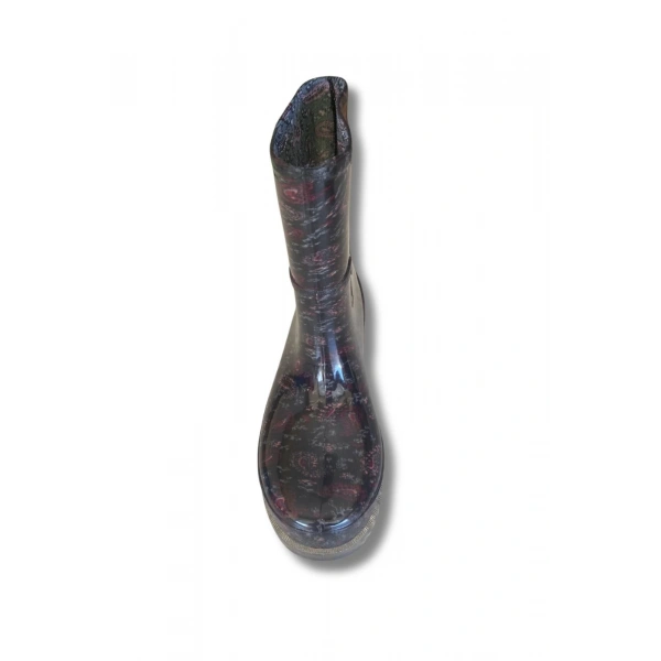 Bahçe ve Yağmur Çiçekli Kadın Çizmesi 36-40 Mürdüm