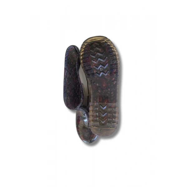 Bahçe ve Yağmur Çiçekli Kadın Çizmesi 36-40 Mürdüm