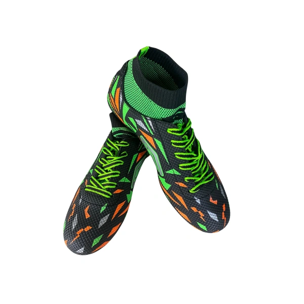 Dugana Çoraplı Halı Saha Ayakkabı 40-44 Siyah-Fosfor Yeşil