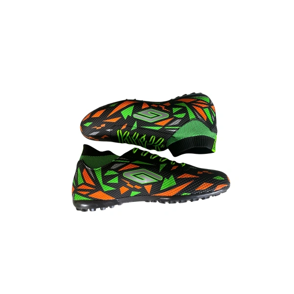 Dugana Çoraplı Halı Saha Ayakkabı 40-44 Siyah-Fosfor Yeşil