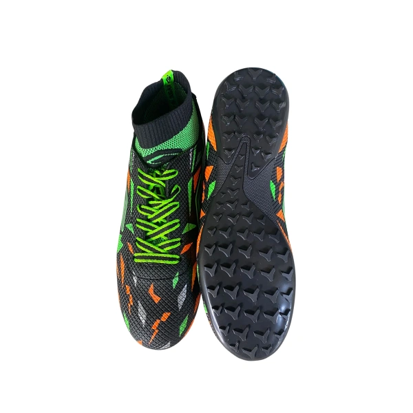 Dugana Çoraplı Halı Saha Ayakkabı 40-44 Siyah-Fosfor Yeşil