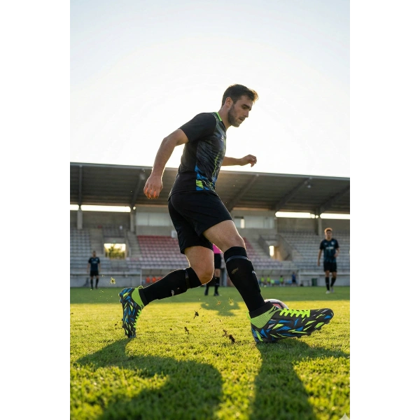 Dugana Çoraplı Krampon Ayakkabı 40-44 Siyah-Fosfor Sarı