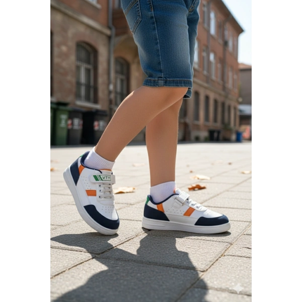 El Vty Kids Erkek Çocuk Spor Ayakkabısı 26-35 Beyaz-Laci