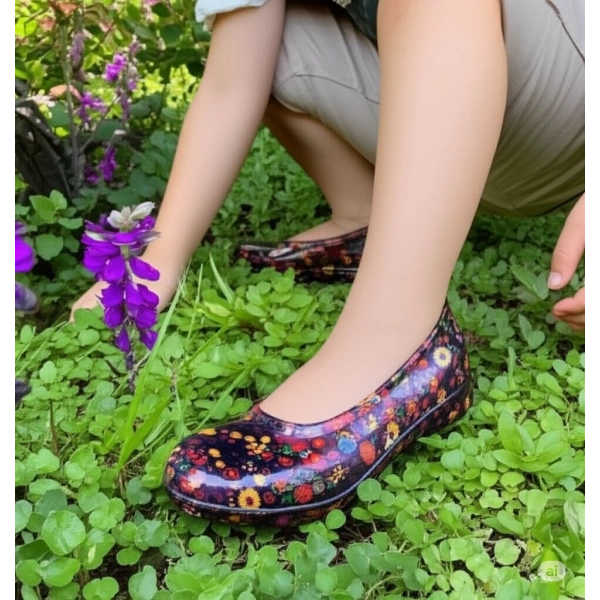 Filet Çiçekli Bahçe ve Tarım Kız Çocuk Ayakkabısı 29-35 Sarı