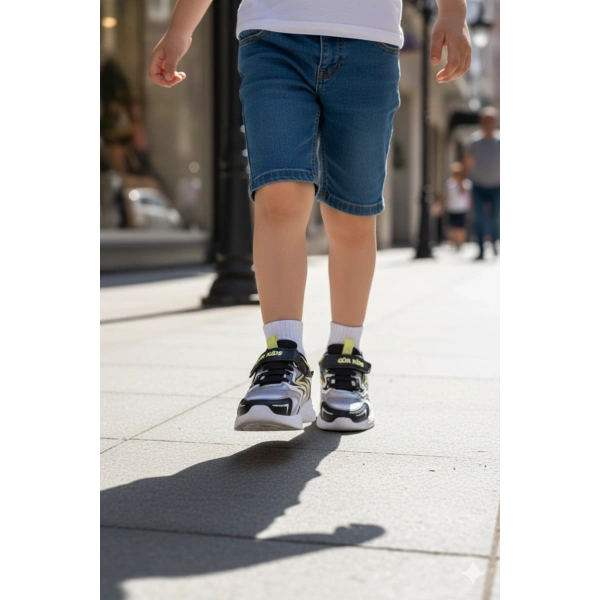 Belix-Gür Kids Erkek Çocuk Spor Ayakkabısı 26-35 Siyah-Sarı
