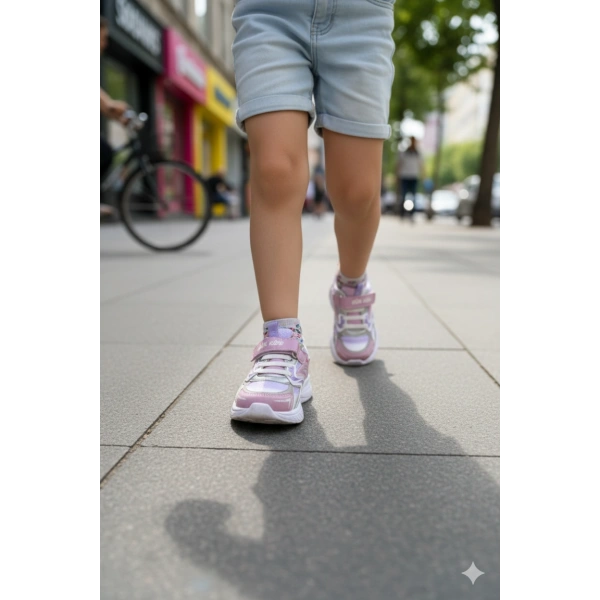 Belix-Gür Kids Kız Çocuk Spor Ayakkabısı 26-35 Pembe-Lila