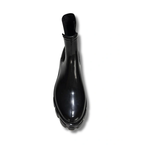 Kaymaz Yüksek Tabanlı Bilek Boy Lastikli Kadın Botu 36-40 Siyah