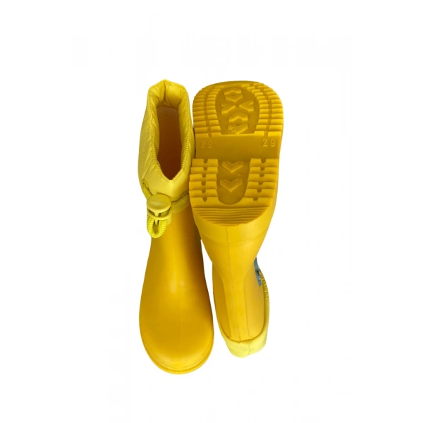 Konçlu Erkek Çocuk Yağmur Çizmesi 26-35 Sarı