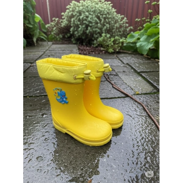 Konçlu Erkek Çocuk Yağmur Çizmesi 26-35 Sarı