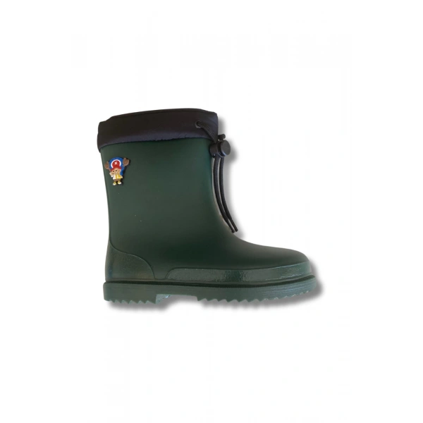 Konçlu Erkek Çocuk Yağmur Çizmesi 26-35 Yeşil