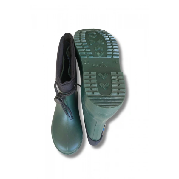 Konçlu Erkek Çocuk Yağmur Çizmesi 26-35 Yeşil