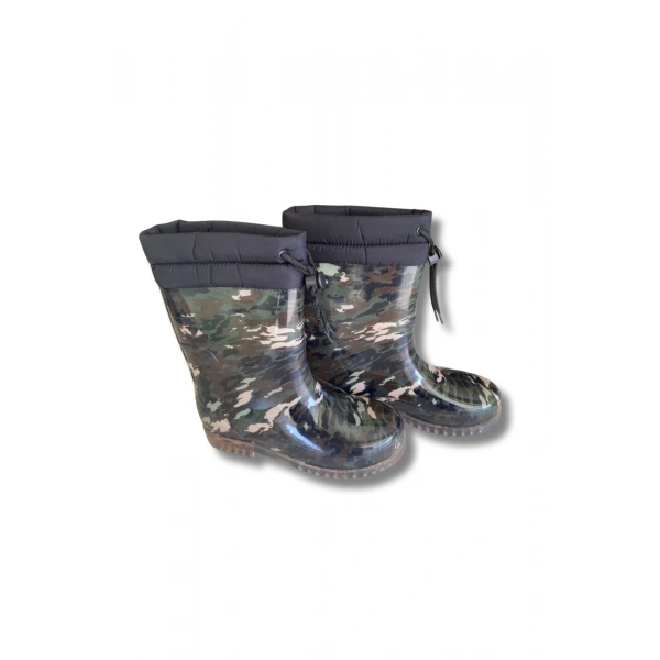 Konçlu Kadın Yağmur Çizmesi 36-40 Kamuflaj