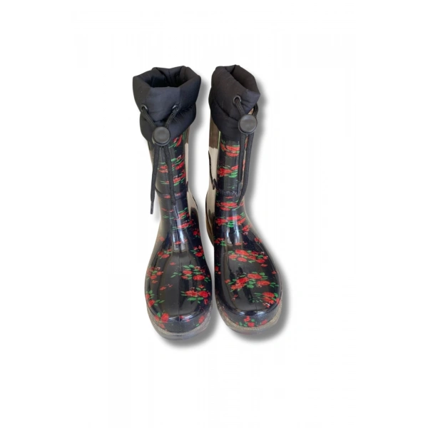 Konçlu Kadın Yağmur Çizmesi 36-40 Kırmızı