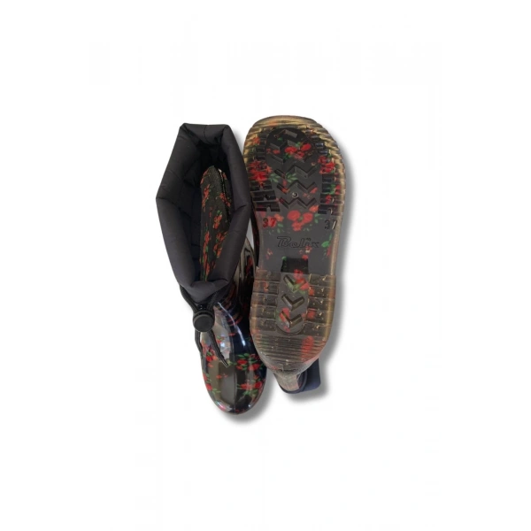 Konçlu Kadın Yağmur Çizmesi 36-40 Kırmızı