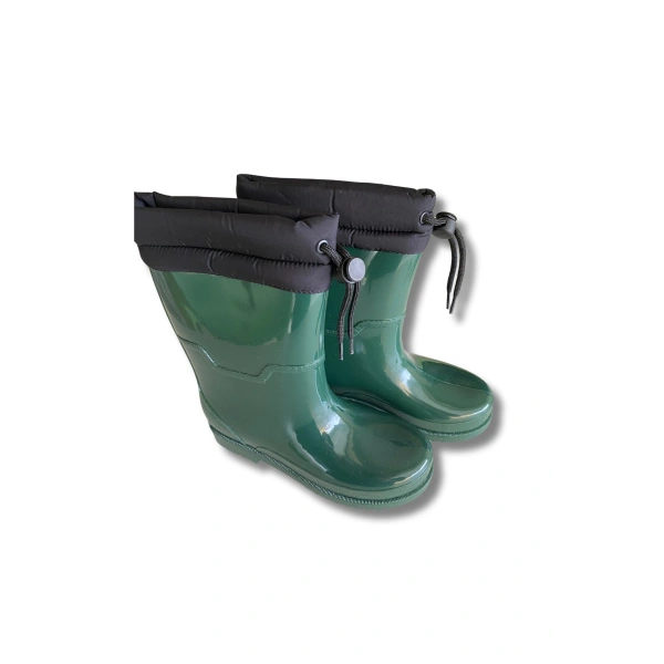 Konçlu Kadın Yağmur Çizmesi 36-40 Koyu Yeşil