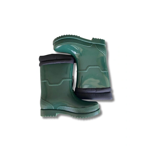 Konçlu Kadın Yağmur Çizmesi 36-40 Koyu Yeşil