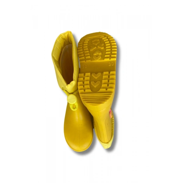Konçlu Kız Çocuk Yağmur Çizmesi 26-35 Sarı