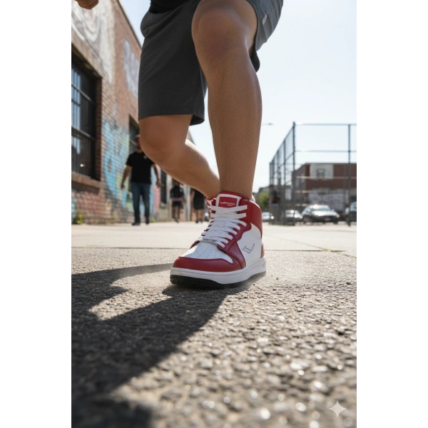 Lescon Elite Max Erkek Spor Bot Beyaz-Kırmızı