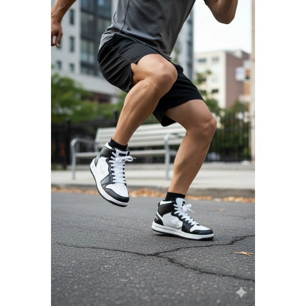 Lescon Elite Max Erkek Spor Bot Siyah-Beyaz