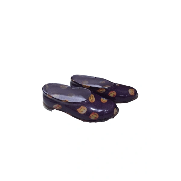 Patik Bahçe ve Tarım Kız Çocuk Ayakkabısı 21-30 Mor Emojili