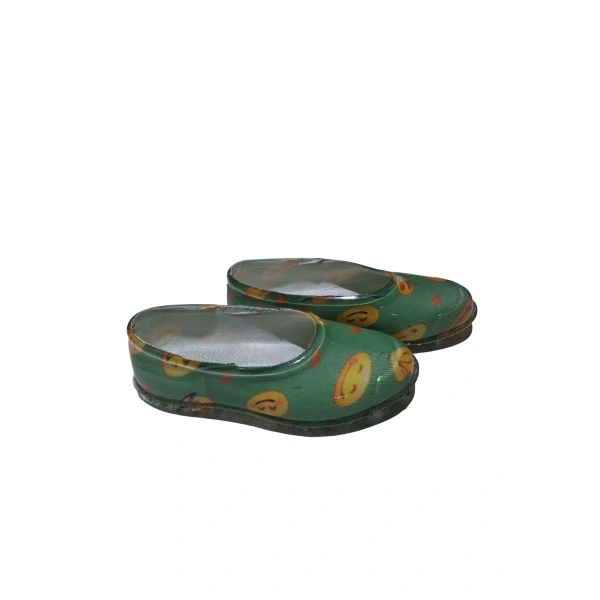 Patik Bahçe ve Tarım Kız Çocuk Ayakkabısı 21-30 Yeşil Emojili