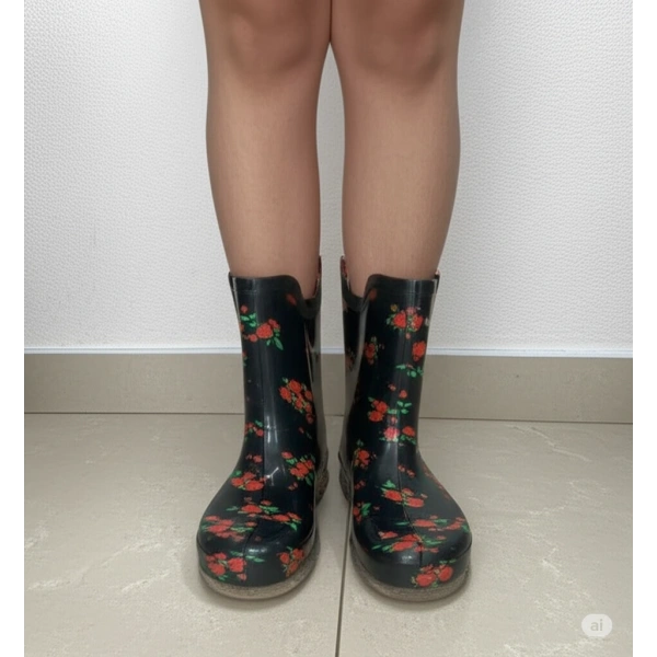 Potin Kadın Yağmur Botu 36-40 Kırmızı