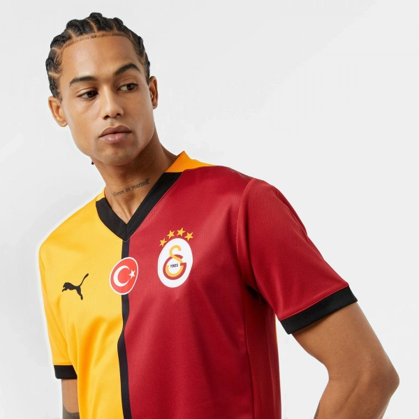 Puma 779650-01 Galatasaray 24/25 Erkek İç Saha Parçalı Forma Sarı-Kırmızı