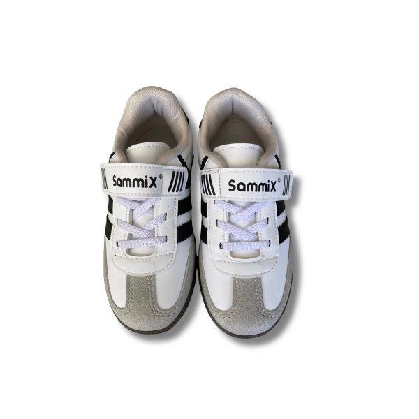 Belix-Sammix Erkek Çocuk Spor Ayakkabısı 28-35 Beyaz-Siyah