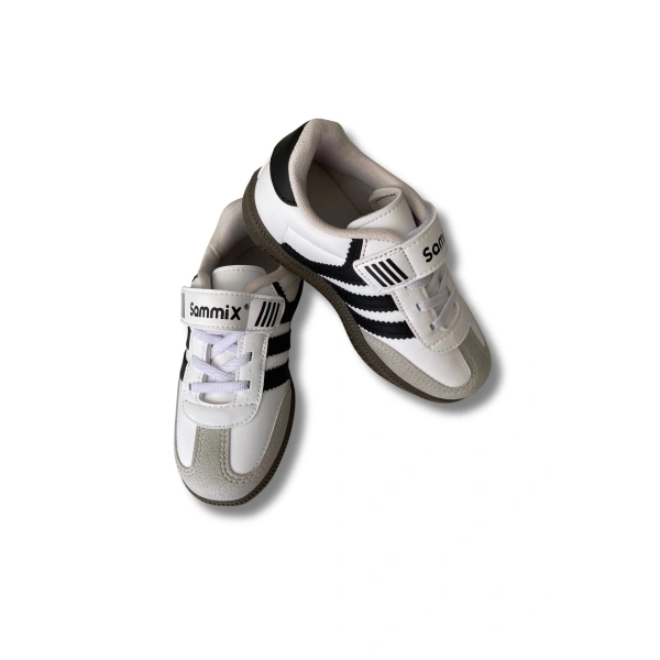 Belix-Sammix Erkek Çocuk Spor Ayakkabısı 28-35 Beyaz-Siyah