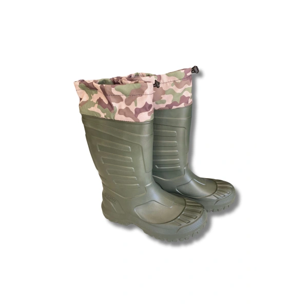 Serabien Soğuk-Sıcak İzolasyonlu Şok Emici Kaymaz Tabanlı Eva Kauçuk Çizme Yeşil