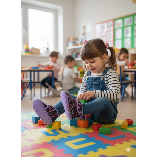 Soylu Yumuşak Pamuklu Kız Çocuk Pandufu Mor