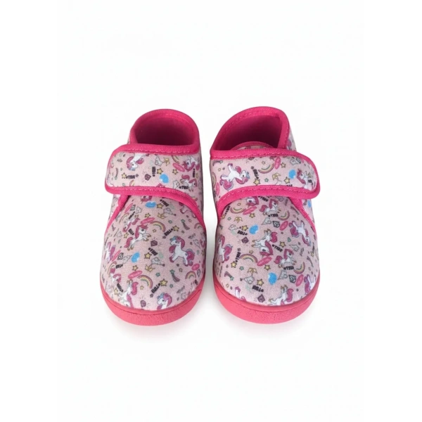 Soylu Yumuşak Pamuklu Kız Çocuk Pandufu Pembe Unicornlu