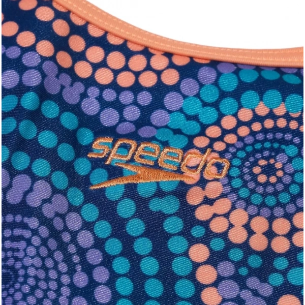 Speedo PT Twinstrap Kız Çocuk Yüzücü Mayosu Mavi-Pembe