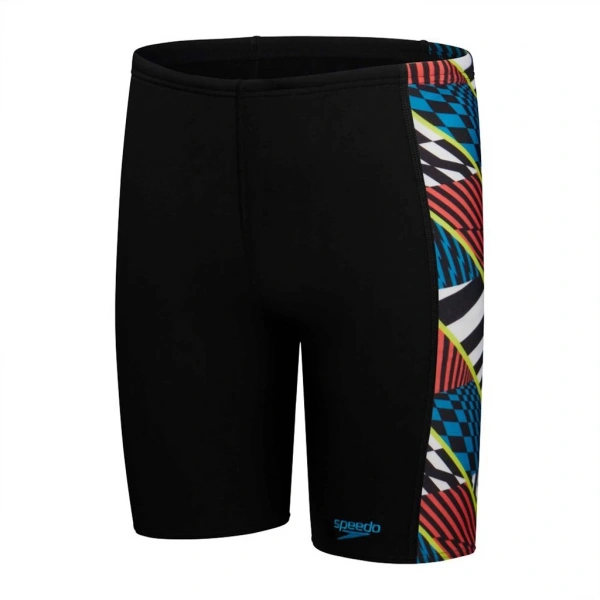 Speedo Digi Allover Panel Jam-mer Erkek Çocuk Yüzücü Mayosu Siyah